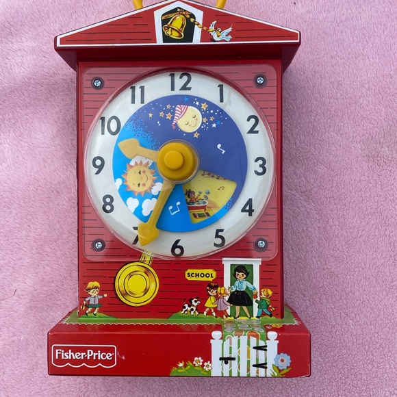 FisherPrice Toys Fisher Price Classics Music Box Teaching Clock Works Musical Teaches Time